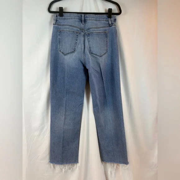 LOFT Light Blue The Straight Leg Jeans 4/27 SKU 6 - Picture 6 of 7